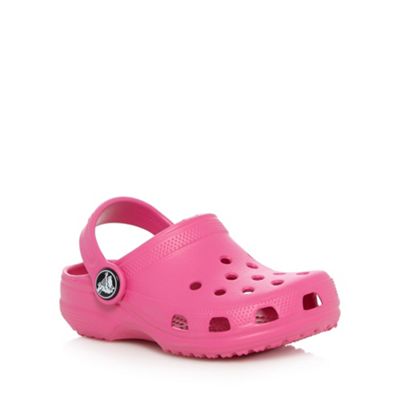 Girl's pink plain Crocs